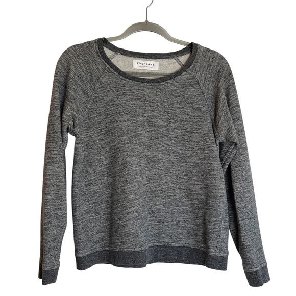 Everlane Tops - Everlane Womens French Terry Raglan Sweatshirt Size S Heather Gray Cotton